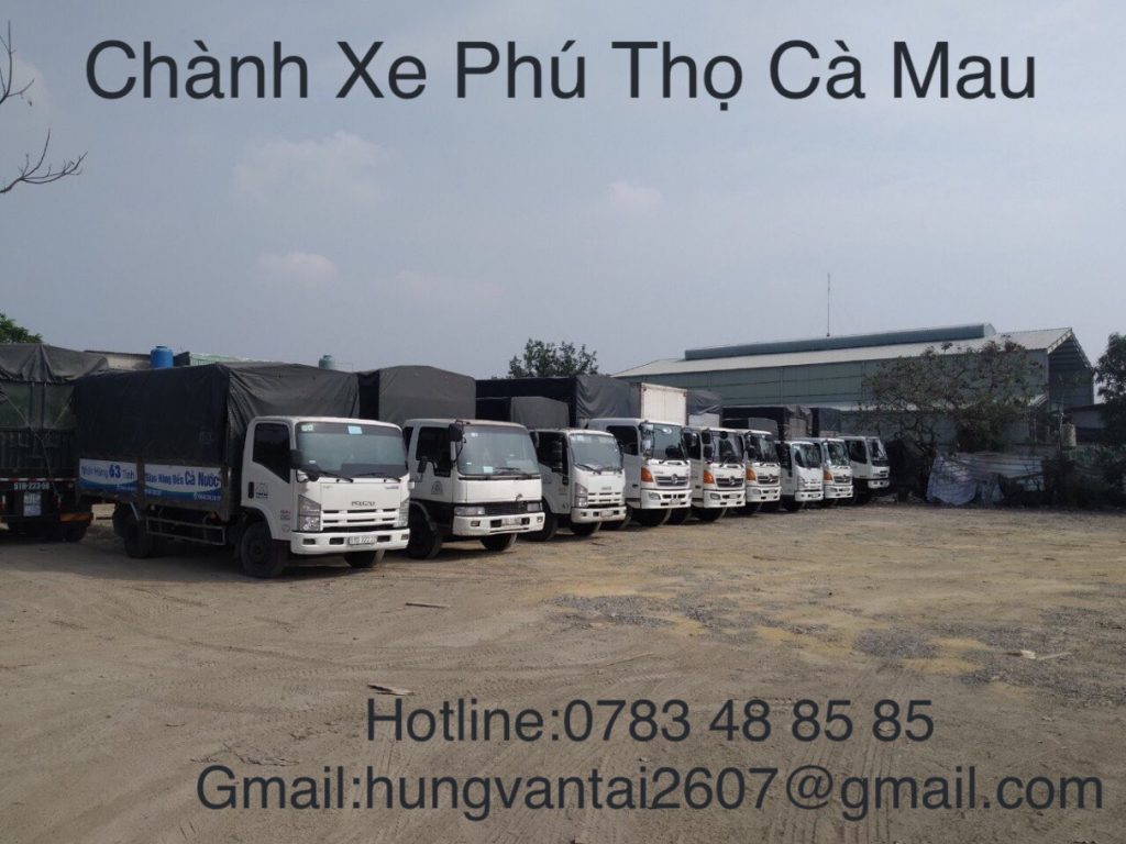 Chành Xe Vận Chuyển Hàng Phú Thọ Cà Mau