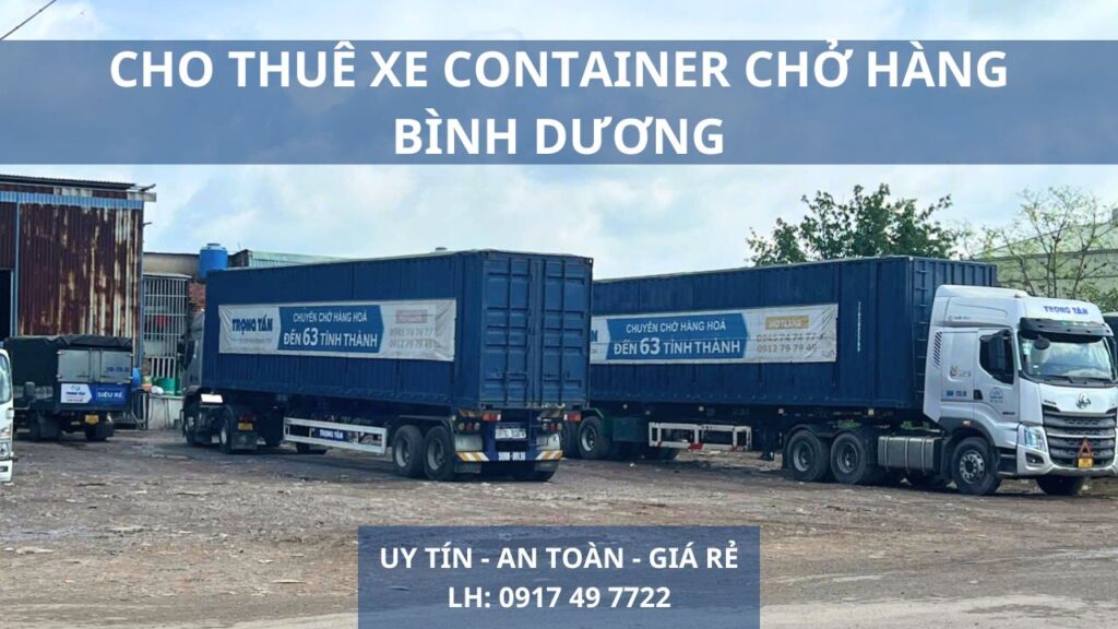 Cho thuê xe container chở hàng Bình Dương