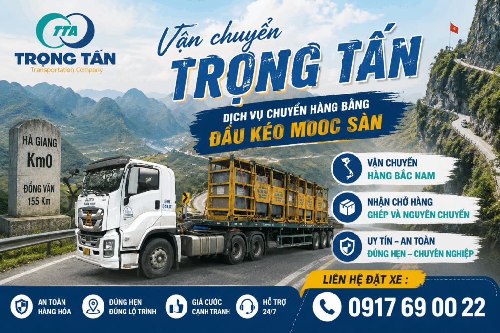 Dịch vụ cho thuê xe đầu kéo mooc sàn Đồng Nai đi Hà Giang cực rẻ chuyên vận chuyển máy móc thiết bị hàng quá khổ an toàn đúng hẹn cho-thue-xe-dau-keo-mooc-san-dong-nai-di-ha-giang-cuc-re