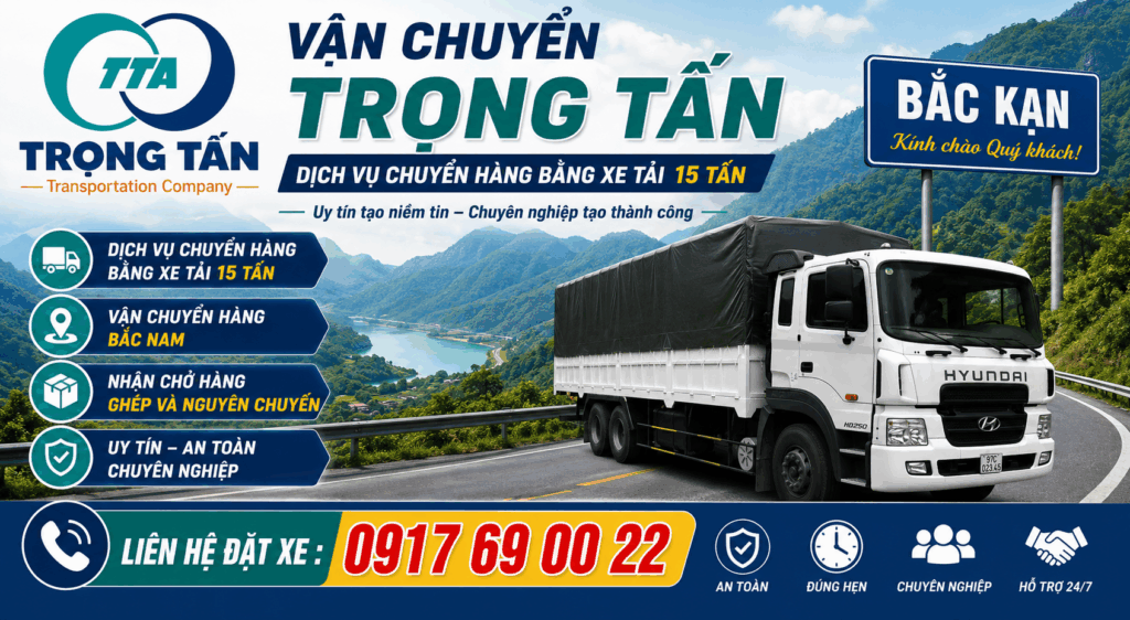 Dịch vụ cho thuê xe tải 15 tấn Đồng Nai đi Bắc Kạn chuyên vận chuyển hàng hóa an toàn, đúng lịch trình, giá cạnh tranh và giao nhận tận nơi cho-thue-xe-tai-15-tan-dong-nai-di-bac-kan