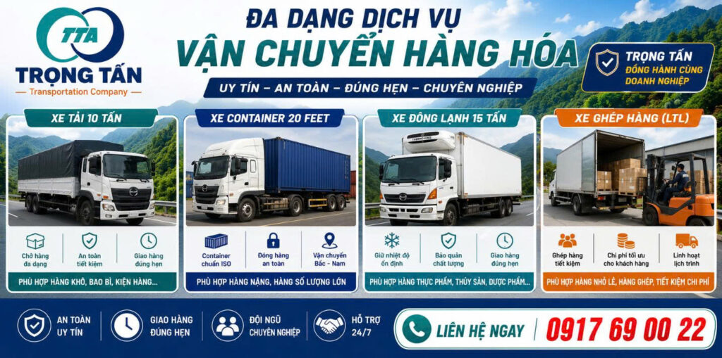 Các loại xe tải phù hợp thay thế khi không có xe 15 tấn gồm xe 10 tấn, 12 tấn, 18 tấn và xe container vận chuyển hàng hóa hiệu quả cac-loai-xe-tai-thay-the-khi-khong-co-xe-15-tan