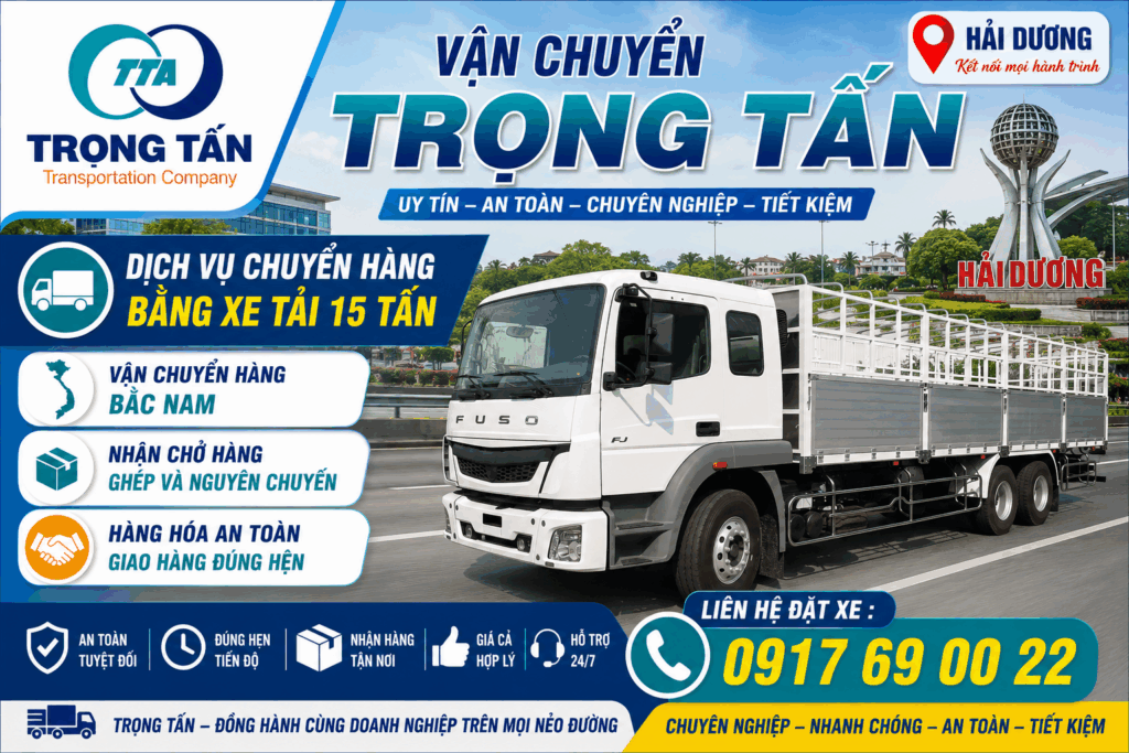 Cho thuê xe tải 15 tấn Đồng Nai đi Hải Dương nhận chở hàng ghép, hàng nguyên chuyến, hàng công nghiệp và hàng tiêu dùng an toàn, đúng tiến độ. cho-thue-xe-tai-15-tan-dong-nai-di-hai-duong