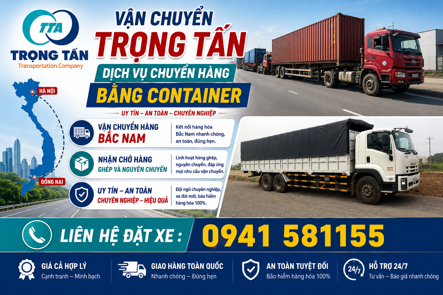 Dịch vụ cho thuê xe đầu kéo container chở hàng Long An đi Hà Nam chuyên nghiệp giúp doanh nghiệp vận chuyển các kiện hàng tiêu dùng bách hóa an toàn và tiết kiệm chi phí Cho-thue-xe-dau-keo-container-cho-hang-Long-An-Ha-Nam