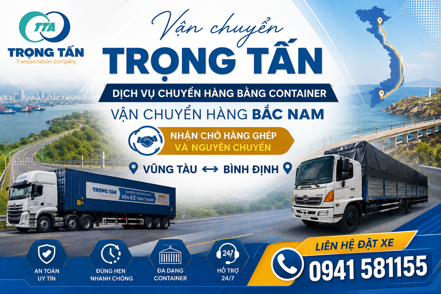 Dịch vụ cho thuê xe đầu kéo container uy tín chuyên nhận chở các chuyến hàng công nghiệp từ bãi cảng Cái Mép Vũng Tàu ra giao tận nơi tại các khu công nghiệp Bình Định Cho-thue-xe-dau-keo-container-cho-hang-Vung-Tau-Binh-Dinh