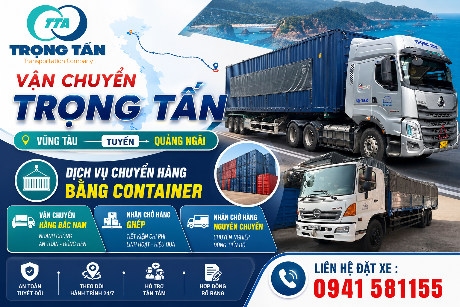 Dịch vụ cho thuê xe đầu kéo container chở hàng Vũng Tàu đi Quảng Ngãi uy tín cam kết cước phí cạnh tranh bảo đảm an toàn tuyệt đối và đúng tiến độ giao nhận Cho-thue-xe-dau-keo-container-cho-hang-Vung-Tau-Quang-Ngai