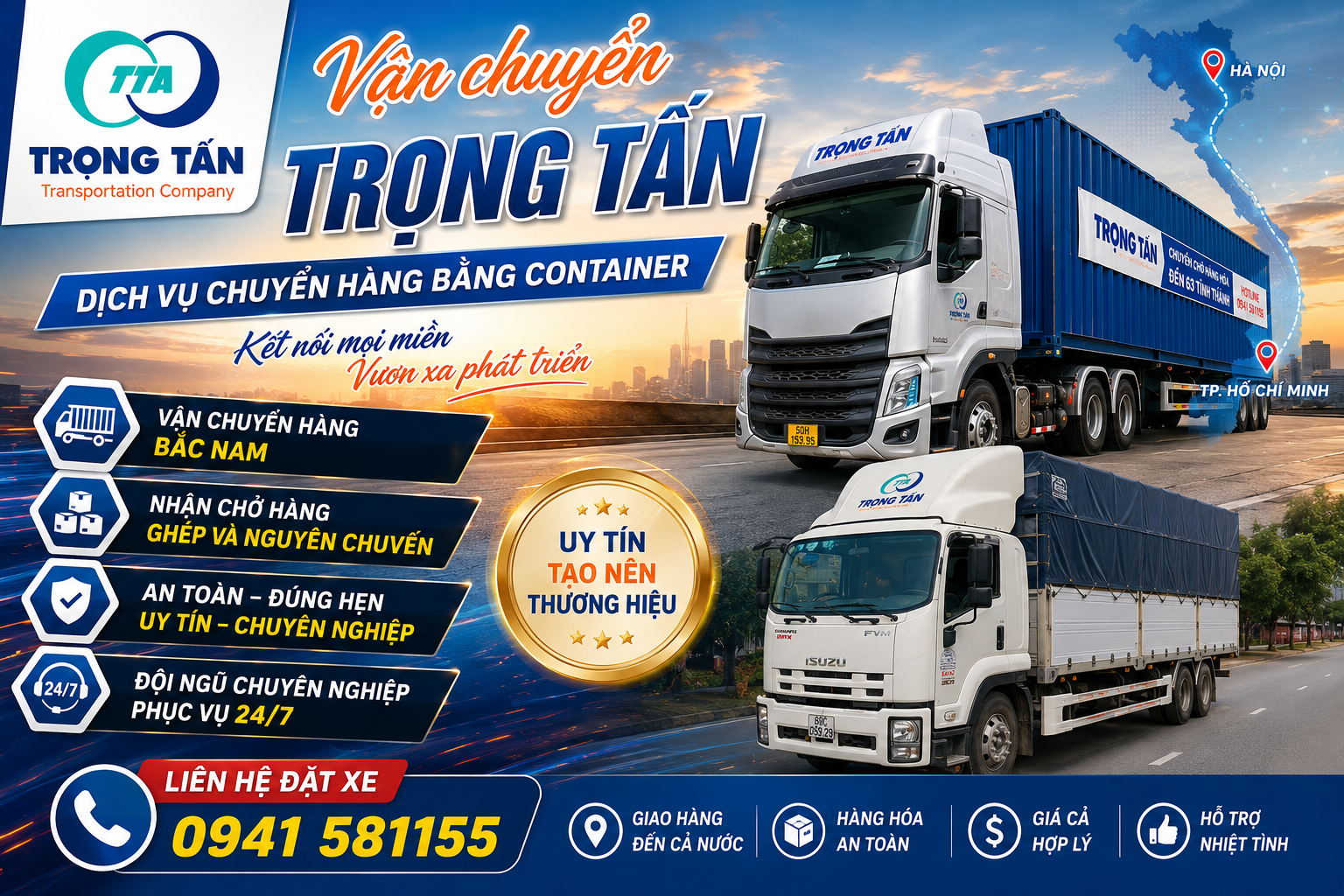 Dịch vụ cho thuê xe đầu kéo container chở hàng hóa uy tín và chuyên nghiệp, đáp ứng mọi nhu cầu vận chuyển đường dài một cách nhanh chóng từ tỉnh Vũng Tàu đi đến Phú Thọ. Cho-thue-xe-dau-keo-container-cho-hang-Vung-Tau-Phu-Tho