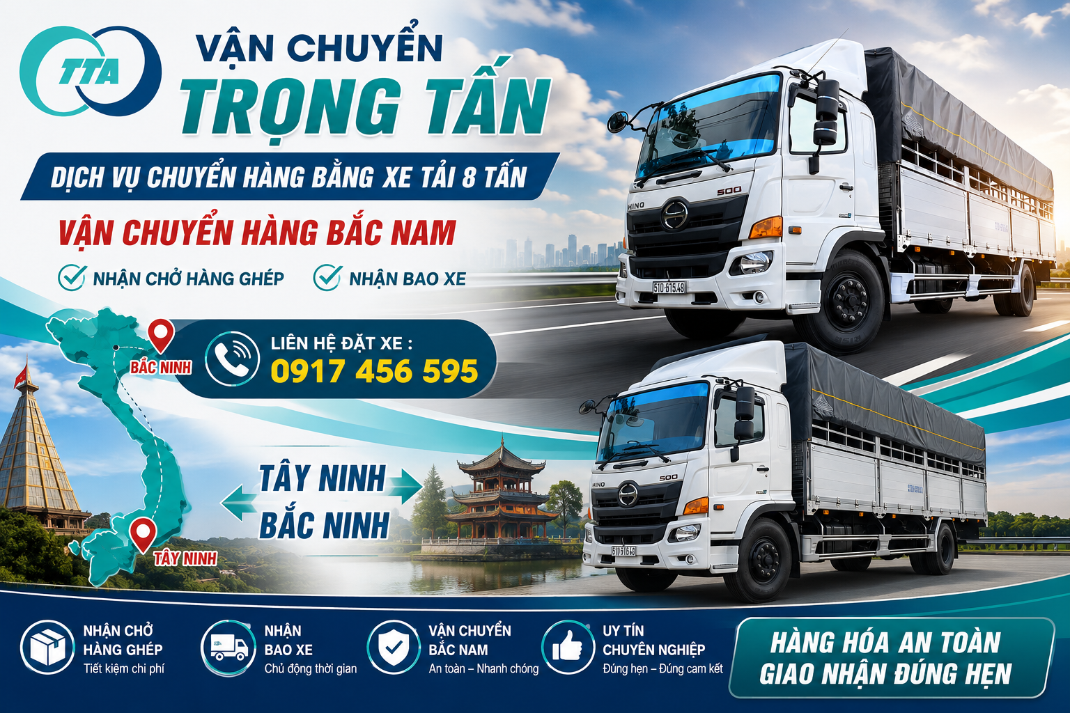 cho-thue-xe-tai-8-tan-cho-hang-tay-ninh-di-bac-ninh