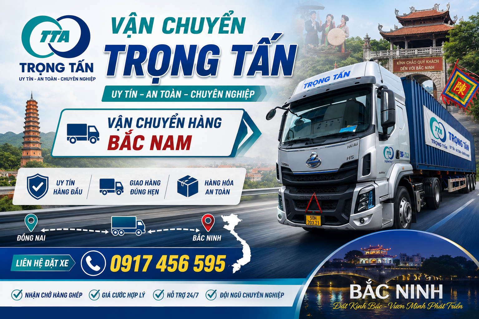 Dịch vụ cho thuê xe chở hàng Đồng Nai đi Bắc Ninh nhận hàng ghép, hàng nguyên chuyến, giao nhận tận nơi, vận chuyển an toàn, đúng tiến độ với chi phí tối ưu. cho-thue-xe-cho-hang-dong-nai-di-bac-ninh