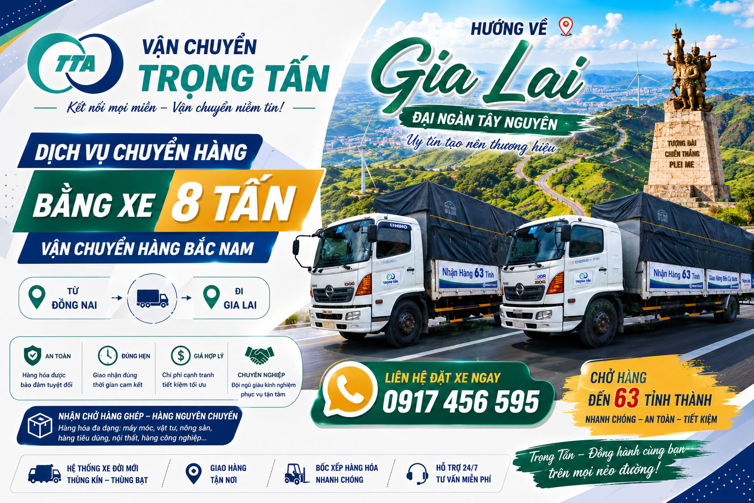 Dịch vụ cho thuê xe tải 8 tấn Đồng Nai đi Gia Lai nhận vận chuyển đa dạng hàng hóa, giao nhận đúng tiến độ, hỗ trợ tận nơi, đảm bảo an toàn với chi phí hợp lý. cho-thue-xe-tai-8-tan-dong-nai-di-gia-lai