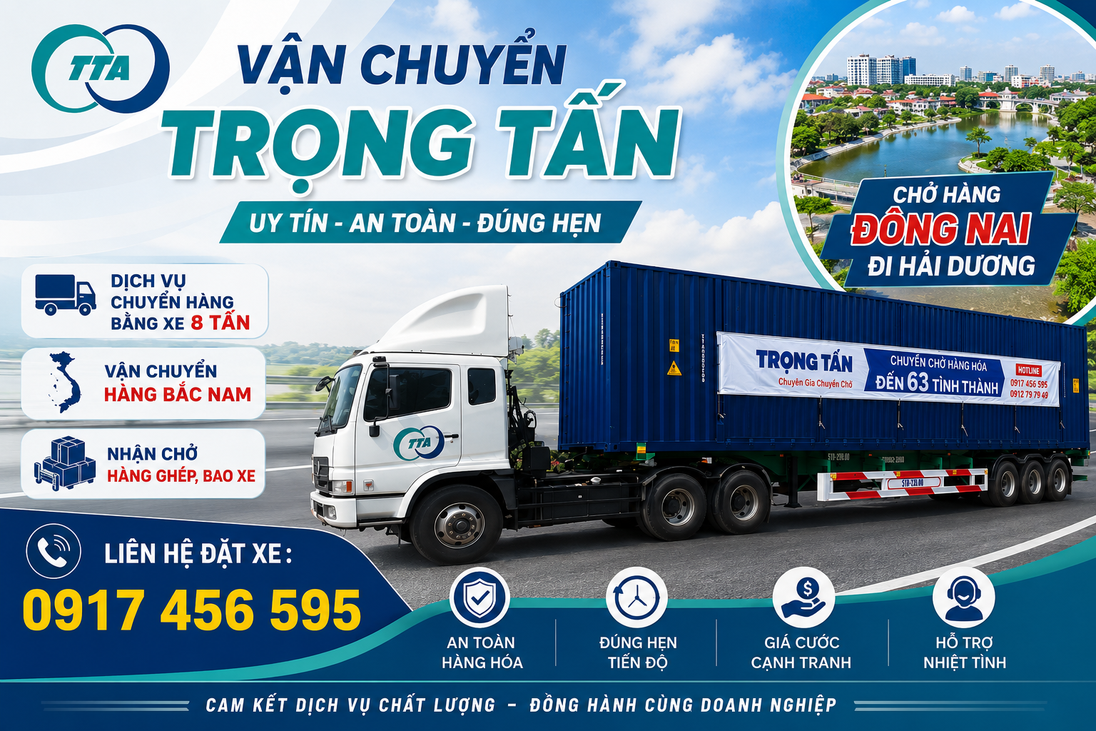Dịch vụ cho thuê xe tải đầu kéo vận chuyển container, máy móc, hàng công nghiệp từ Đồng Nai đi Hải Dương, giao nhận đúng tiến độ và đảm bảo an toàn hàng hóa cho-thue-xe-tai-dau-keo-dong-nai-di-hai-duong-van-chuyen-hang-an-toan-nhanh