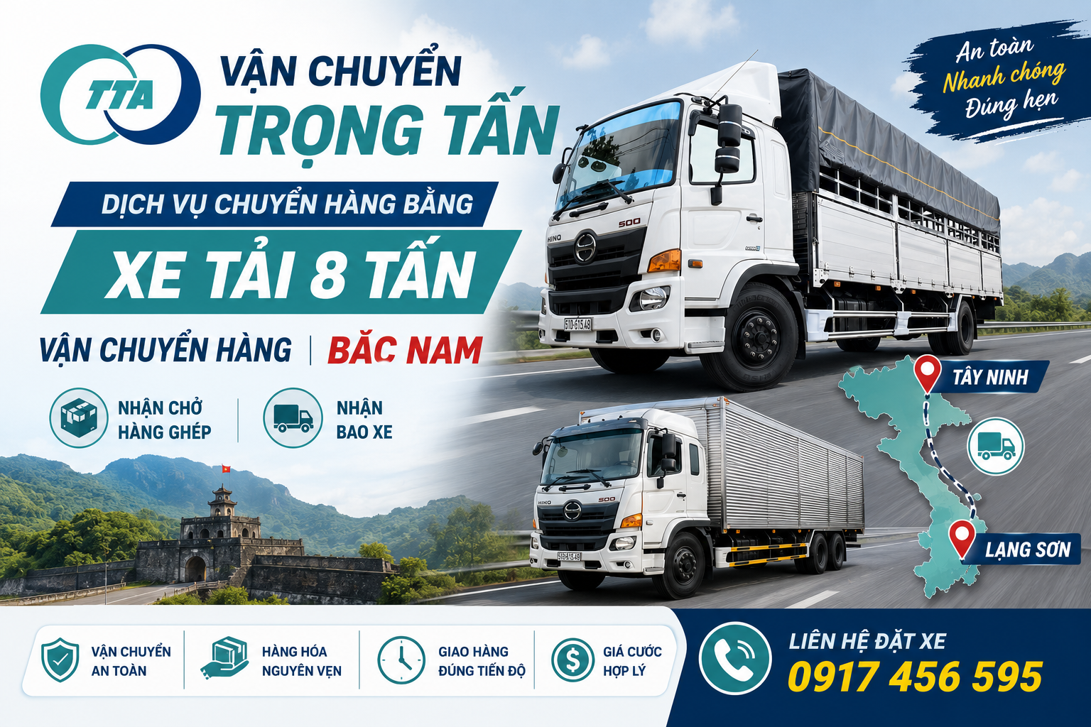 Cho thuê xe tải 8 tấn Tây Ninh đi Hưng Yên chuyên chở máy móc, hàng pallet, vật tư xây dựng, hàng tiêu dùng, nguyên liệu sản xuất và nhiều loại hàng hóa khác với chi phí hợp lý. cho-thue-xe-tai-8-tan-tay-ninh-di-hung-yen