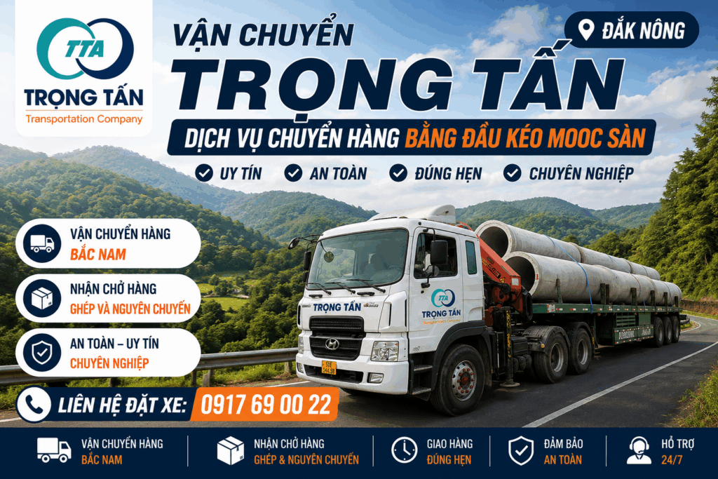 Cho thuê xe đầu kéo mooc sàn Đồng Nai đi Đắk Nông nhận vận chuyển máy móc thiết bị công trình kết cấu thép hàng quá khổ hàng siêu trường siêu trọng an toàn cho-thue-xe-dau-keo-mooc-san-dong-nai-di-dak-nong-gia-tot-uy-tin