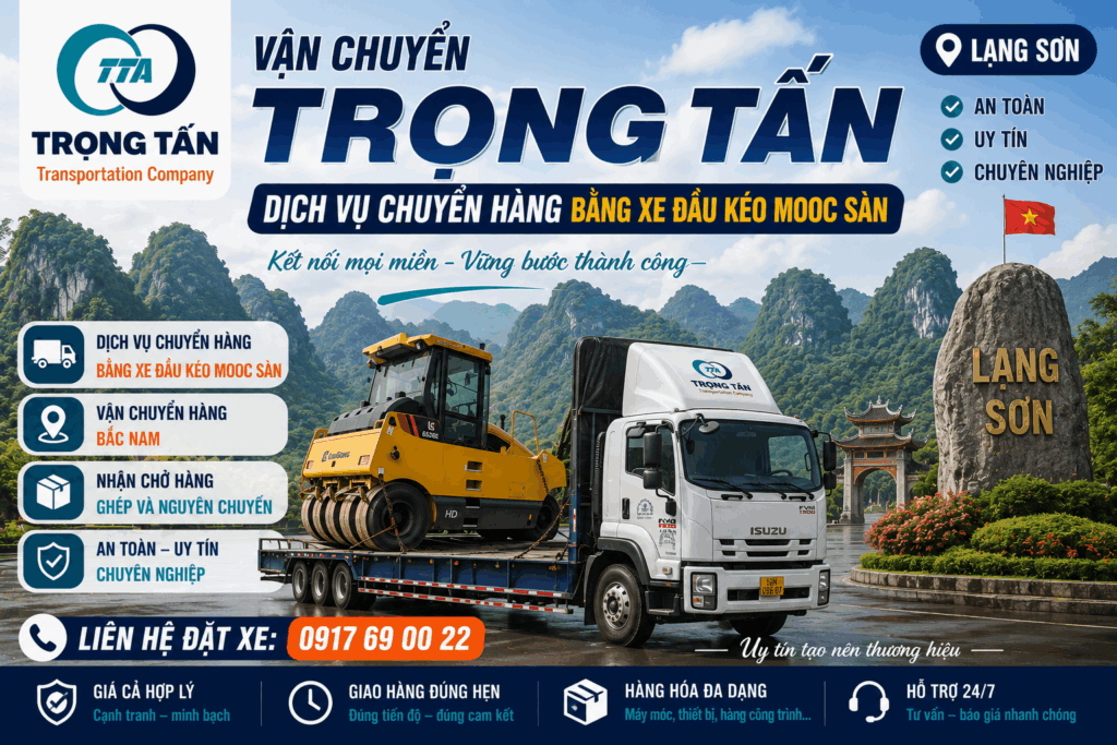 Dịch vụ cho thuê xe đầu kéo mooc sàn Tây Ninh đi Lạng Sơn chuyên vận chuyển máy móc, kết cấu thép, thiết bị công nghiệp, hàng siêu trường siêu trọng và hàng quá khổ theo yêu cầu cho-thue-xe-dau-keo-mooc-san-tay-ninh-di-lang-son