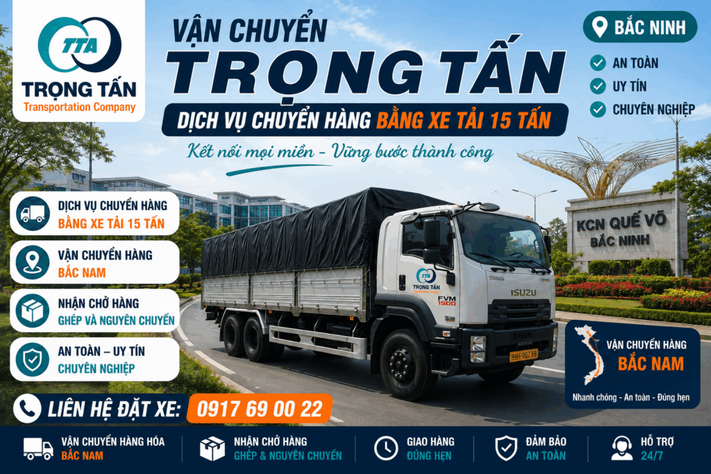 Cho thuê xe tải 15 tấn Tây Ninh đi Bắc Ninh nhận vận chuyển hàng ghép, hàng nguyên chuyến, máy móc, hàng công nghiệp, vật liệu xây dựng và giao tận nơi theo yêu cầu. cho-thue-xe-tai-15-tan-tay-ninh-di-bac-ninh-gia-cuoc-canh-tranh-nhat