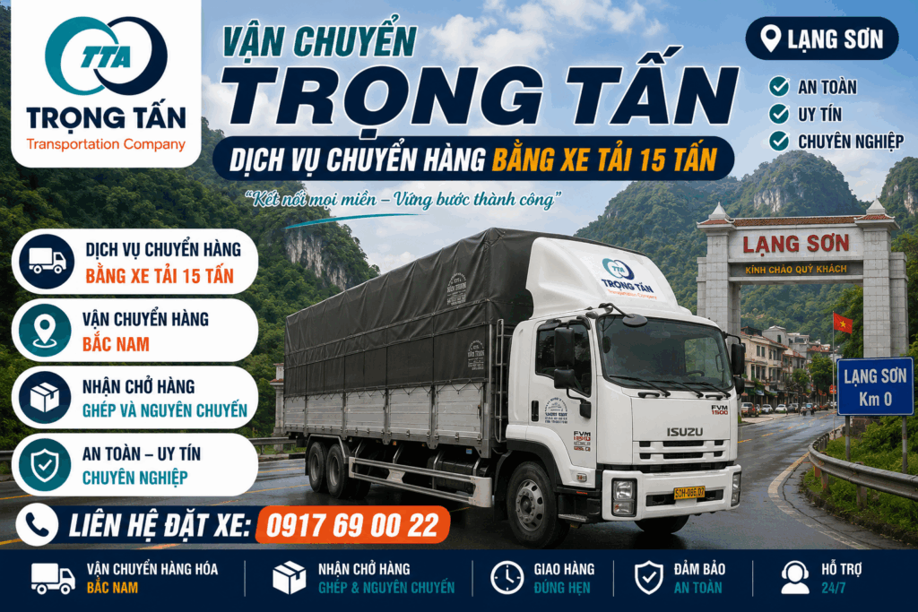 Cho thuê xe tải 15 tấn Tây Ninh đi Lạng Sơn chuyên vận chuyển hàng công nghiệp, máy móc, vật liệu xây dựng, hàng tiêu dùng và hàng sản xuất, giao nhận đúng tiến độ cho-thue-xe-tai-15-tan-tay-ninh-di-lang-son