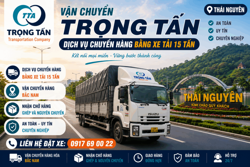 Cho thuê xe tải 15 tấn Tây Ninh đi Thái Nguyên chuyên vận chuyển hàng công nghiệp, máy móc, vật liệu xây dựng, hàng tiêu dùng và hàng sản xuất, giao nhận tận nơi đúng tiến độ cho-thue-xe-tai-15-tan-tay-ninh-di-thai-nguyen