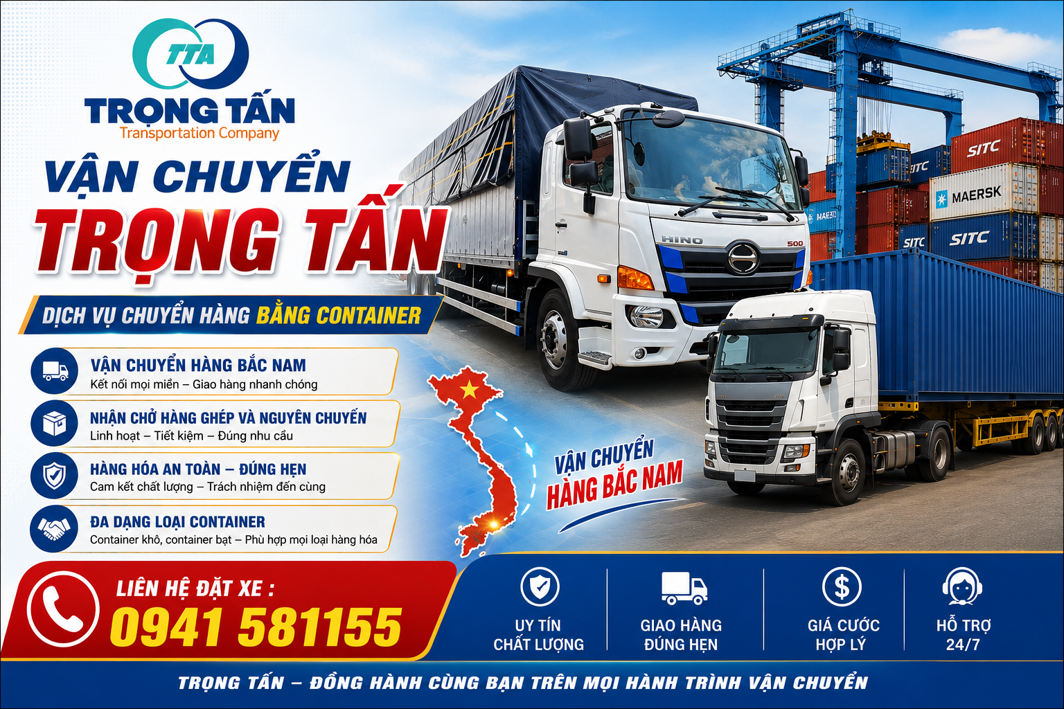 Xe đầu kéo container vận chuyển hàng hóa tuyến Vũng Tàu đi Hải Dương chuyên nghiệp, đáp ứng mọi nhu cầu vận tải tải trọng lớn của doanh nghiệp Cho-thue-xe-dau-keo-container-cho-hang-Vung-Tau-Hai-Duong