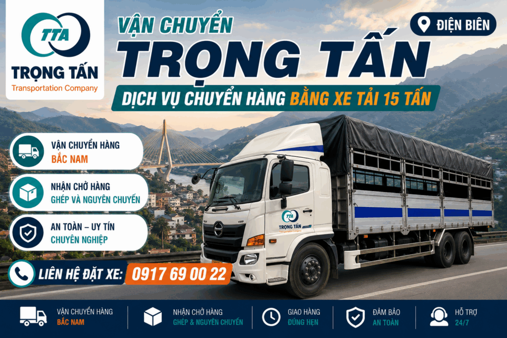 Cho thuê xe tải 15 tấn Tây Ninh đi Điện Biên chuyên vận chuyển hàng hóa hàng ghép hàng nguyên chuyến giao nhận tận nơi an toàn đúng tiến độ cho-thue-xe-tai-15-tan-tay-ninh-di-dien-bien