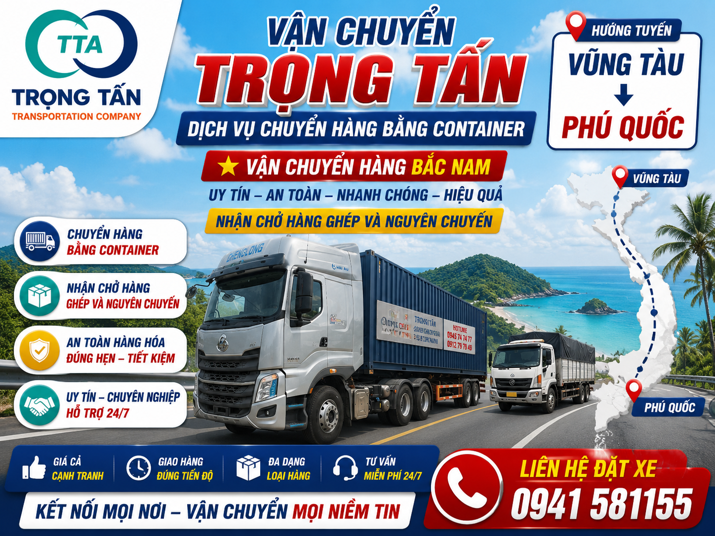 Dịch vụ cho thuê xe đầu kéo container chở hàng Vũng Tàu đi Phú Quốc uy tín giá rẻ nhận vận chuyển nguyên chuyến giao tận nơi an toàn tuyệt đối cho mọi vật tư resort. Cho-thue-xe-dau-keo-container-cho-hang-Vung-Tau-Phu-Quoc