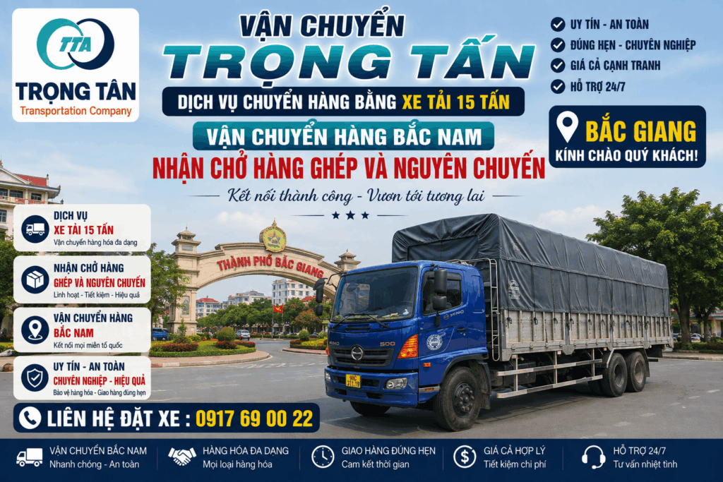 Cho thuê xe tải 15 tấn Vũng Tàu đi Bắc Giang, chuyên vận chuyển máy móc, thiết bị, hàng công nghiệp, vật liệu xây dựng và hàng đóng kiện đường dài. cho-thue-xe-tai-15-tan-vung-tau-di-bac-giang