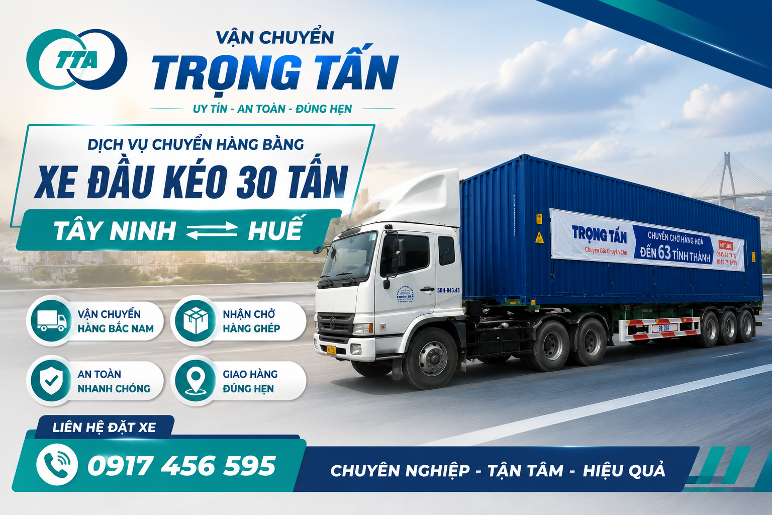 Dịch vụ cho thuê xe đầu kéo vận chuyển hàng hóa từ Tây Ninh đi Huế chuyên chở máy móc, hàng cơ khí, hàng nặng, hàng cồng kềnh, vật tư công trình và thiết bị sản xuất cho-thue-xe-dau-keo-van-chuyen-hang-hoa-tay-ninh-di-hue