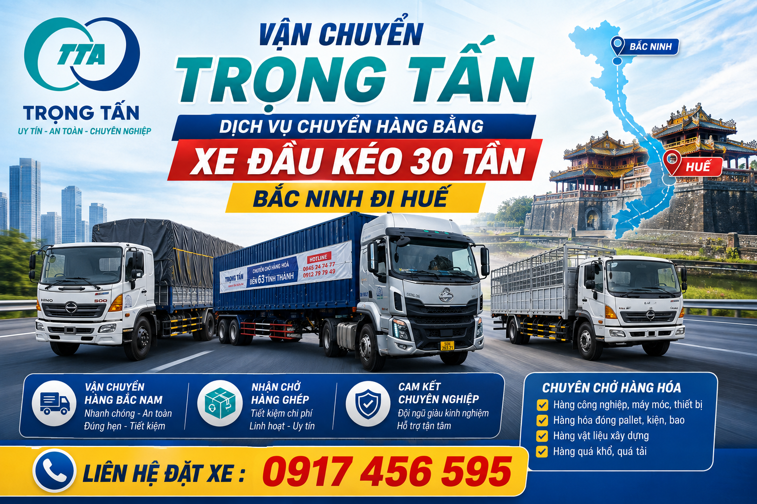 Nhận vận chuyển hàng từ Bắc Ninh đi Quảng Trị bằng xe tải 8 tấn, phù hợp với các chuyến hàng đường dài và giao nhận tận nơi. cho-thue-xe-tai-8-tan-van-chuyen-hang-bac-ninh-di-quang-tri