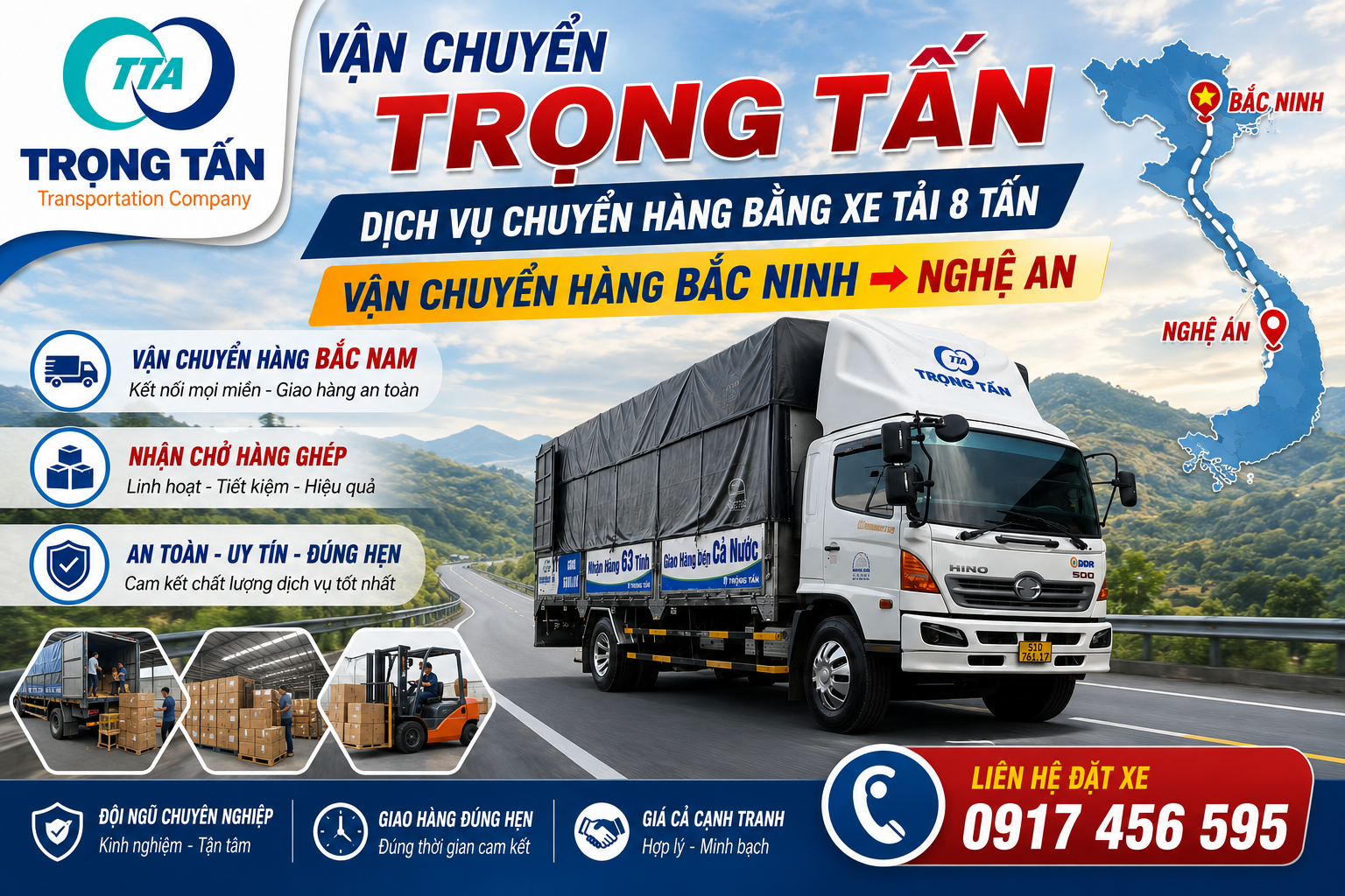Xe tải 8 tấn nhận hàng tại Bắc Ninh, vận chuyển đến Nghệ An theo lịch hẹn, hỗ trợ giao tận nơi và nhận đa dạng hàng hóa phù hợp với tải trọng xe. cho-thue-xe-tai-8-tan-van-chuyen-hang-bac-ninh-di-nghe-an