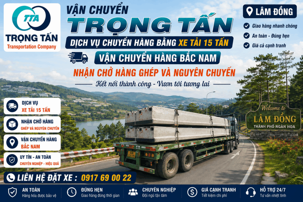 Dịch vụ cho thuê xe đầu kéo mooc sàn Tây Ninh đi Lâm Đồng, chuyên vận chuyển máy móc, thiết bị, sắt thép, vật liệu xây dựng và hàng công trình. cho-thue-xe-dau-keo-mooc-san-tay-ninh-di-lam-dong