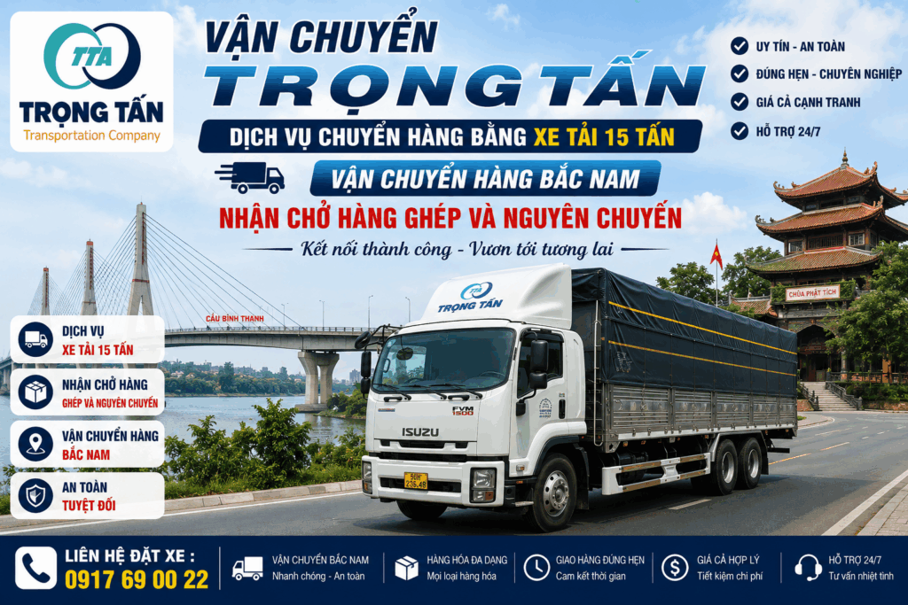 Cho thuê xe tải 15 tấn Vũng Tàu đi Bắc Ninh, nhận vận chuyển máy móc, thiết bị, hàng công nghiệp và vật liệu đến kho xưởng. cho-thue-xe-tai-15-tan-vung-tau-di-bac-ninh-van-chuyen-hang-hoa