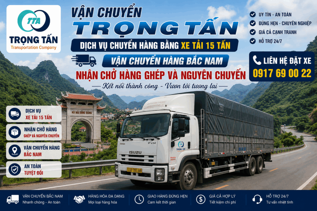 Cho thuê xe tải 15 tấn Vũng Tàu đi Lạng Sơn chuyên vận chuyển hàng công nghiệp, máy móc, thiết bị, vật tư sản xuất và hàng tiêu dùng nguyên chuyến đường dài cho-thue-xe-tai-15-tan-vung-tau-di-lang-son-van-chuyen-hang-hoa