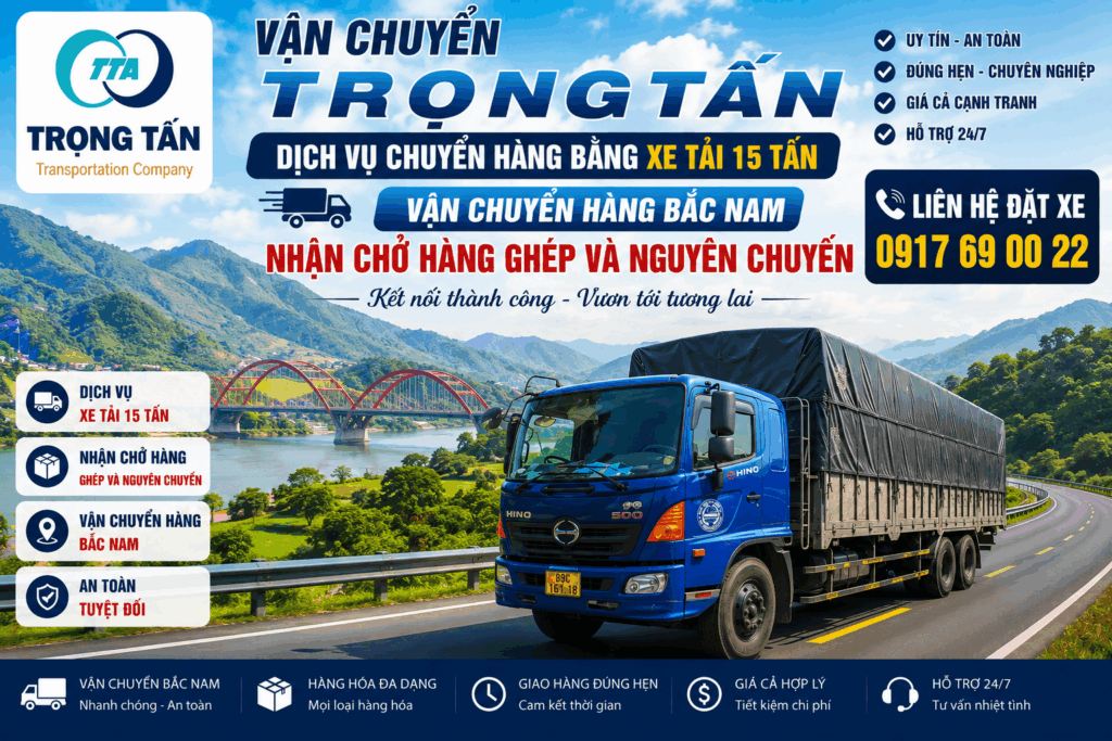 Cho thuê xe tải 15 tấn Vũng Tàu đi Phú Thọ, nhận vận chuyển hàng hóa đường dài, giao hàng tận nơi theo lịch trình và địa điểm khách hàng yêu cầu. cho-thue-xe-tai-15-tan-vung-tau-di-phu-tho