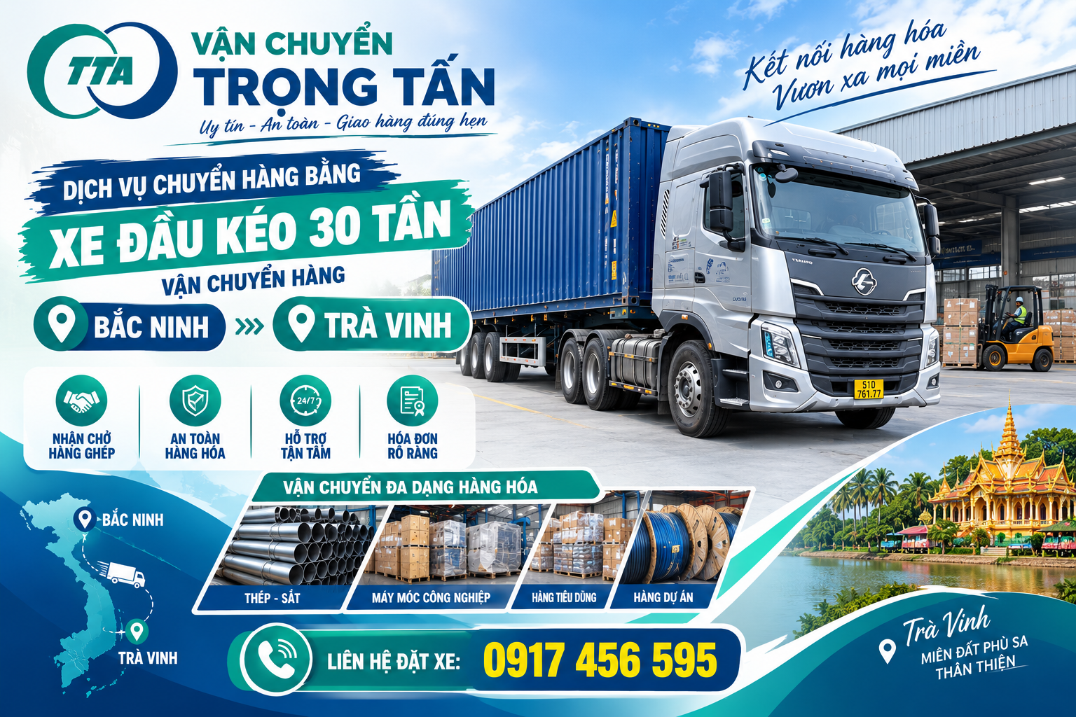 Cho thuê xe đầu kéo container vận chuyển hàng Bắc Ninh đi Trà Vinh cho-thue-xe-dau-keo-container-van-chuyen-hang-bac-ninh-di-tra-vinh