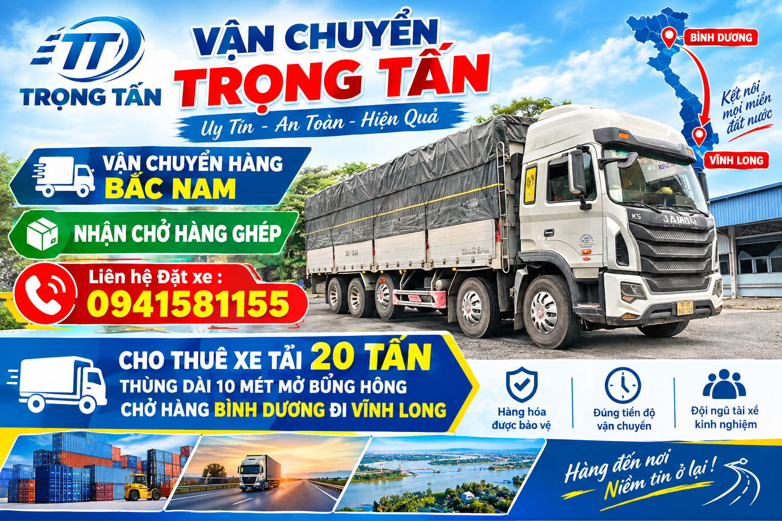 Dịch vụ cho thuê xe tải 20 tấn chở hàng từ Bình Dương đi Vĩnh Long xe dài 10m thiết kế mở bửng hông linh hoạt hỗ trợ xe nâng bốc xếp hàng hóa an toàn Cho-thue-xe-20-tan-Binh-Duong-di-Vinh-Long-thung-10m-mo-bung-hong