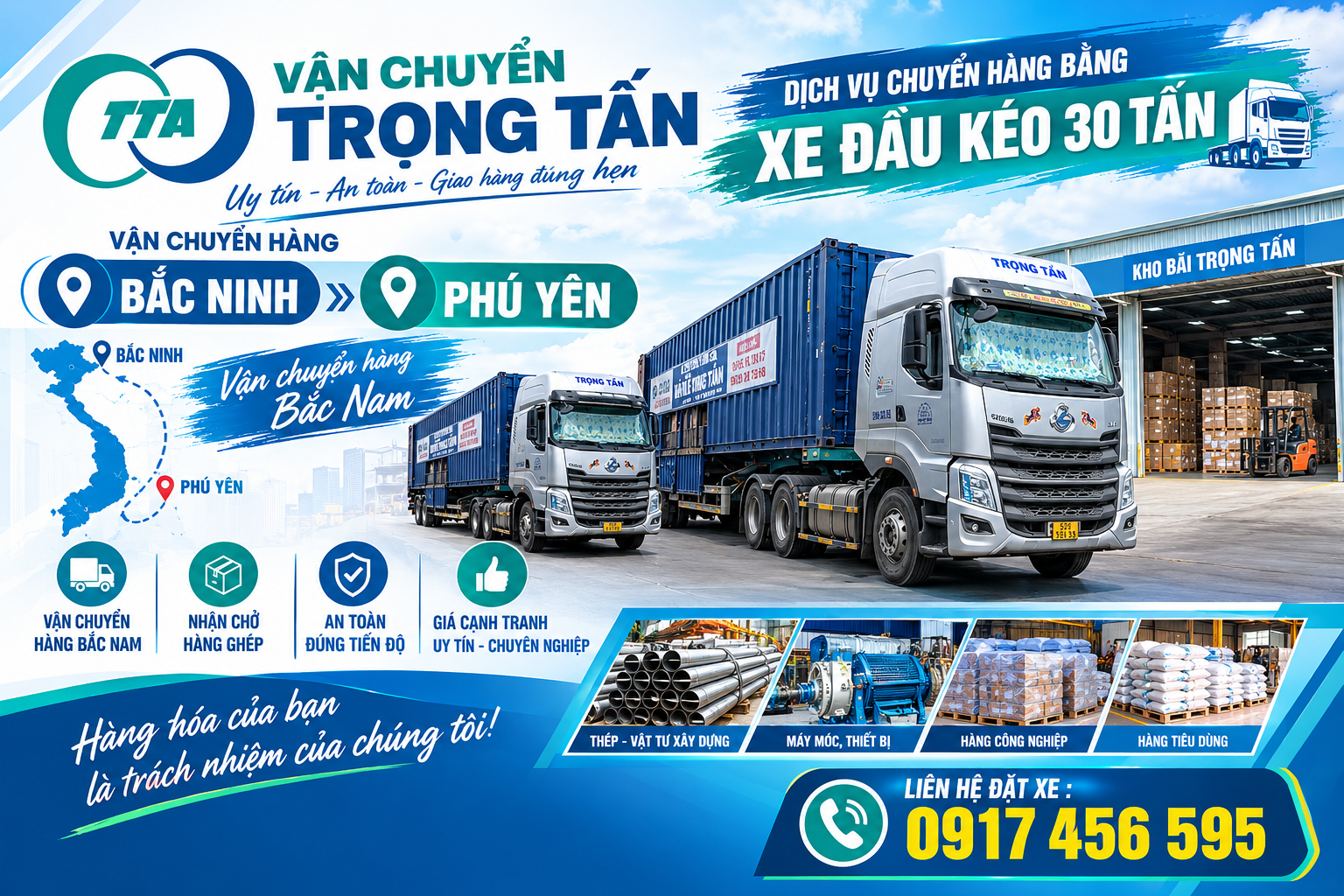 Cho thuê đầu kéo 30 tấn vận chuyển hàng nặng, máy móc, thiết bị và vật tư công trình từ Bắc Ninh đi Phú Yên. cho-thue-dau-keo-30-tan-cho-hang-bac-ninh-di-phu-yen