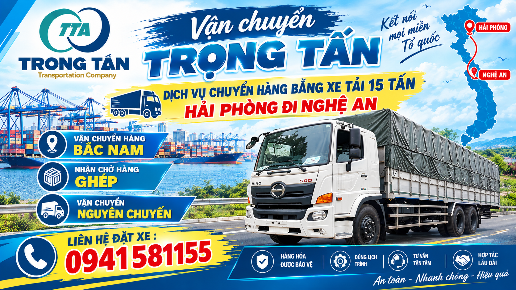Dịch vụ cho thuê xe 15 tấn chở hàng từ Hải Phòng đi Nghệ An uy tín chuyên nghiệp giúp doanh nghiệp vận chuyển hàng hóa an toàn nhanh chóng và tối ưu chi phí Cho-thue-xe-15-tan-cho-hang-tu-Hai-Phong-di-Nghe-An