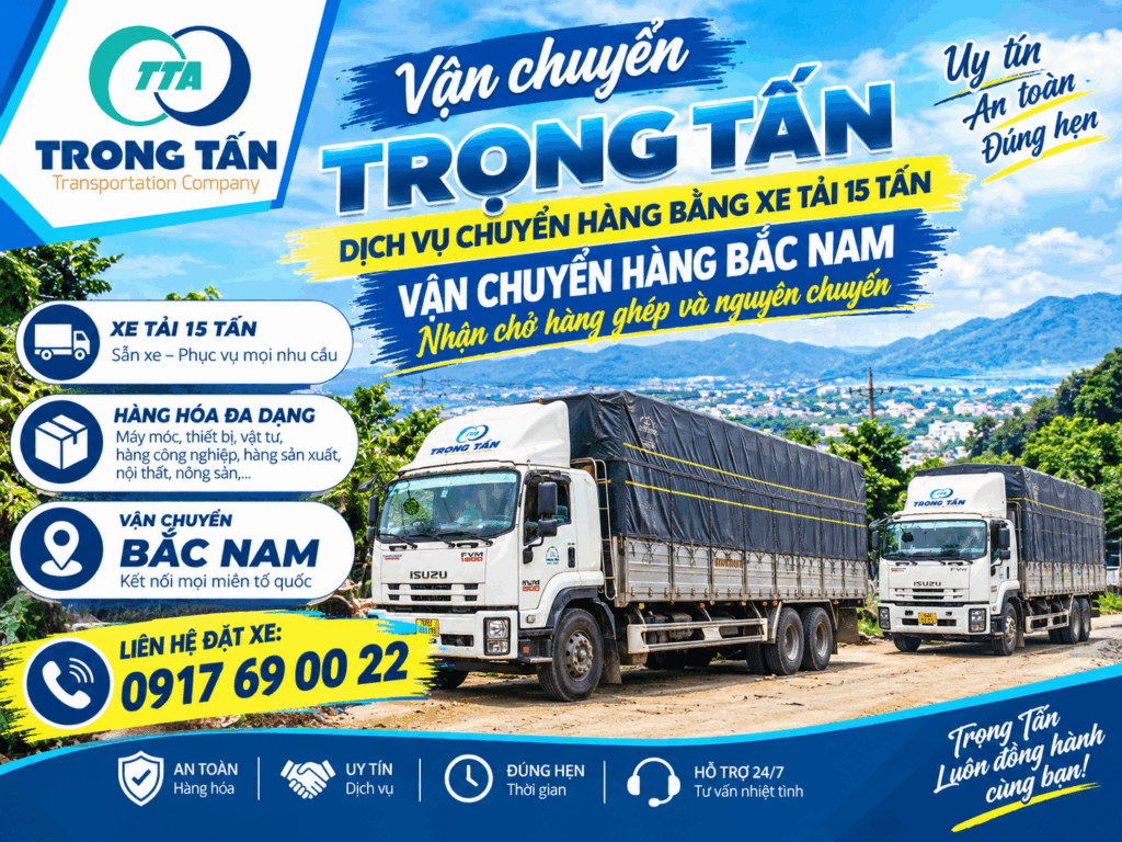 Xe tải 15 tấn nhận vận chuyển máy móc, thiết bị công nghiệp, vật tư xây dựng và hàng hóa số lượng lớn từ Vũng Tàu đi Đắk Nông, giao tận kho. cho-thue-xe-tai-15-tan-vung-tau-di-dak-nong