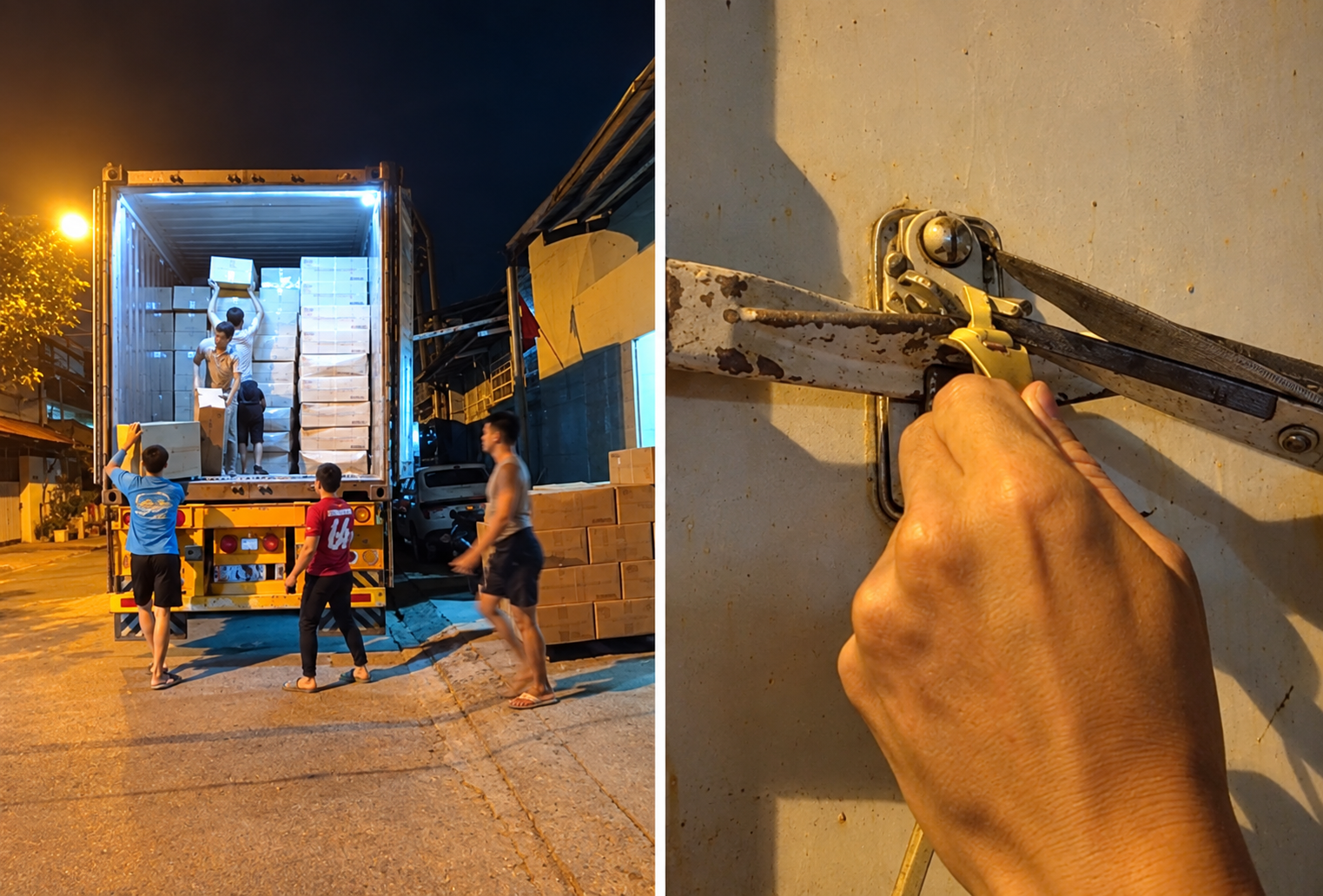 Container được đối chiếu số hiệu, kiểm tra seal và khóa chốt chassis cẩn thận trước khi bắt đầu chuyến vận chuyển. kiem-tra-container-va-niem-phong-truoc-khi-xe-dau-keo-khoi-hanh