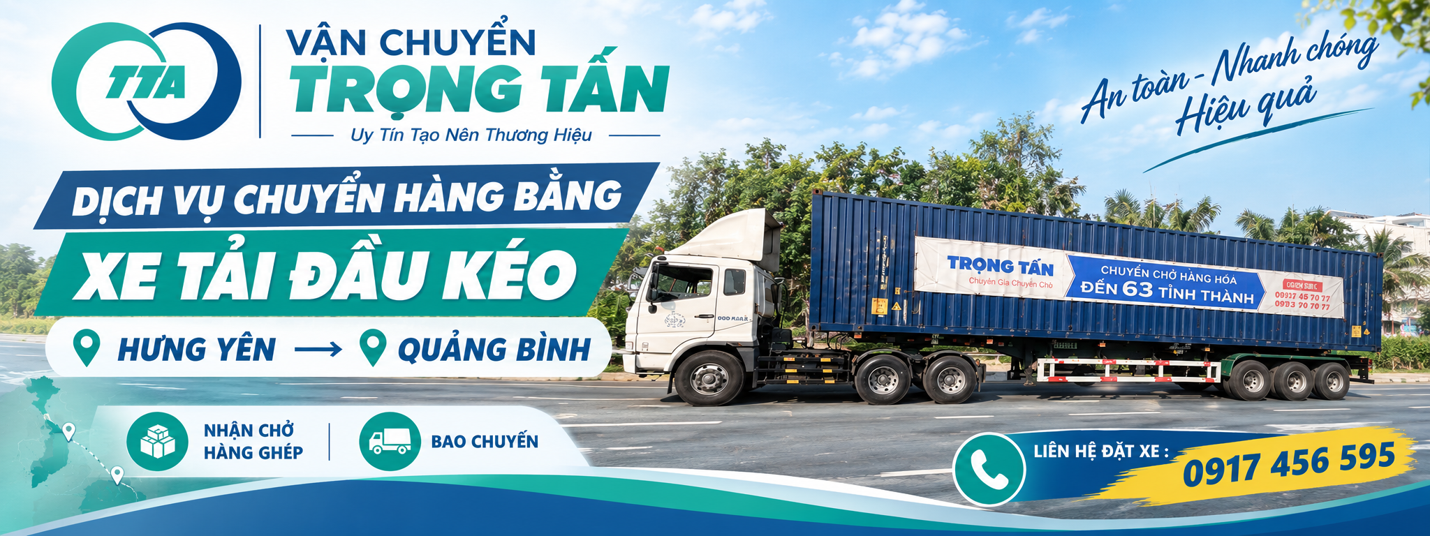Cho thuê xe đầu kéo container chở hàng Hưng Yên đi Quảng Bình, nhận hàng tại kho, nhà máy và giao tận nơi theo yêu cầu. cho-thue-xe-dau-keo-container-cho-hang-hung-yen-di-quang-binh