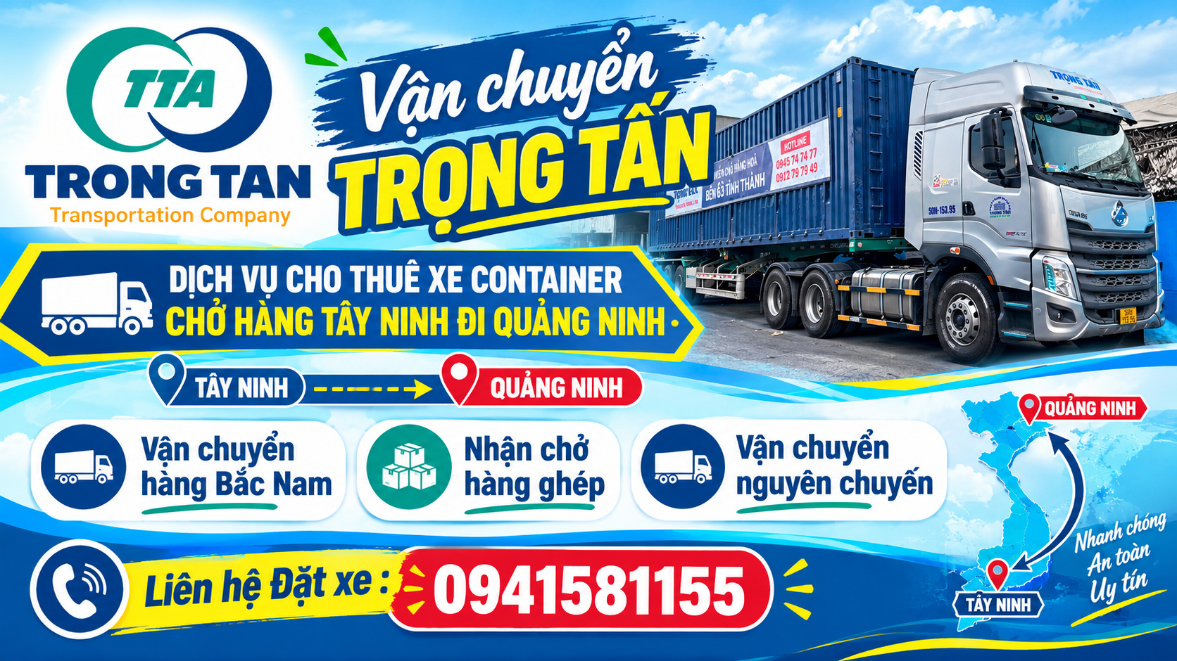 Dịch vụ cho thuê xe container chở hàng Tây Ninh đi Quảng Ninh uy tín cam kết vận chuyển an toàn bốc xếp tận nơi tại các khu công nghiệp với chi phí tối ưu nhất Cho-thue-xe-container-cho-hang-Tay-Ninh-di-Quang-Ninh
