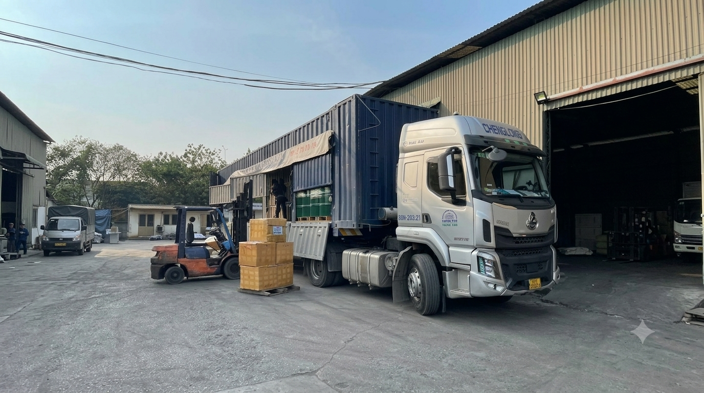 Hàng hóa được phân bổ tải trọng, chèn kê và chằng buộc chắc chắn bên trong container trước khi vận chuyển, giúp hạn chế xê dịch, bảo vệ hàng hóa và nâng cao độ an toàn trong suốt hành trình. hang-hoa-duoc-sap-xep-va-chang-buoc-chac-chan-dam-bao-an-toan-van-chuyen