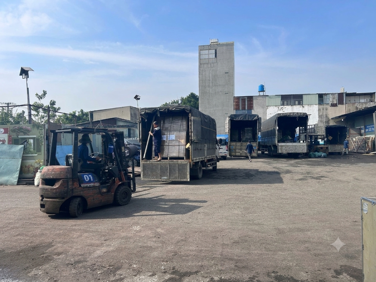 Vận chuyển máy móc, thiết bị công nghiệp, linh kiện, vật tư sản xuất, bao bì và hàng đóng carton giữa kho hàng, nhà máy và cơ sở sử dụng tại Quảng Nam. van-chuyen-da-dang-hang-hoa-may-moc-vat-tu-dong-goi