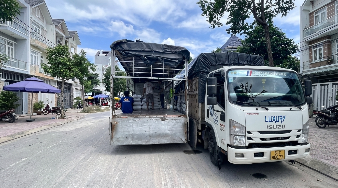 Dịch vụ bao mét xe tải 8 tấn phù hợp với lô hàng nhỏ, linh kiện, phụ tùng, thùng carton và vật tư đóng kiện, giúp tối ưu chi phí vận chuyển và linh hoạt sắp xếp lịch giao hàng. xe-tai-8-tan-van-chuyen-hang-ghep-tiet-kiem-chi-phi