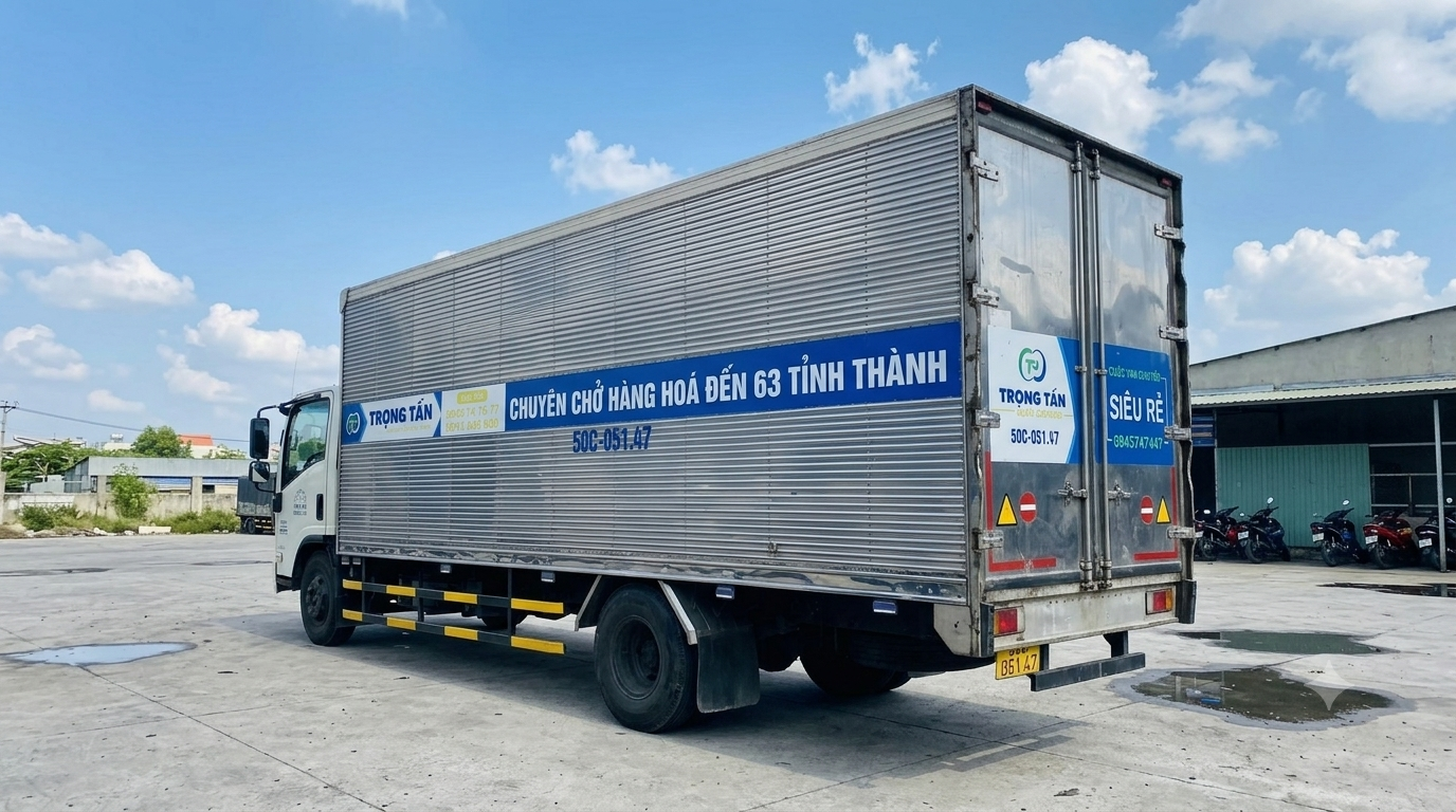 Xe tải thùng kín phù hợp vận chuyển hàng dễ thấm nước, linh kiện, thiết bị và sản phẩm dễ trầy xước, giúp che chắn hàng hóa trước thời tiết, kết hợp đóng gói, chèn lót và cố định chắc chắn trong quá trình di chuyển. xe-tai-thung-kin-van-chuyen-hang-hoa-can-bao-ve-an-toan