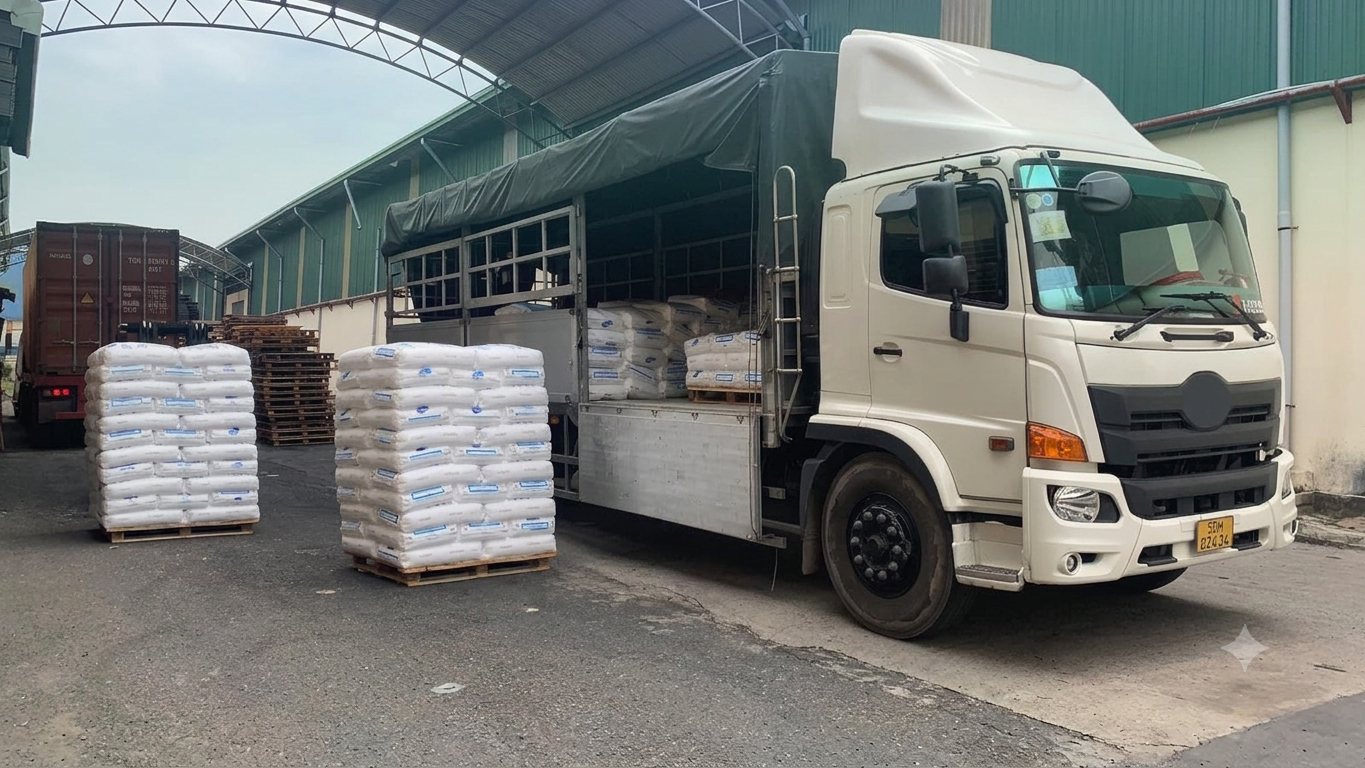 Dịch vụ xe tải 8 tấn chở hàng đóng thùng carton, vật tư công nghiệp, phụ tùng và pallet từ Đồng Nai đi Thanh Hóa, đáp ứng nhu cầu vận chuyển hàng hóa cho nhà máy, kho bãi và doanh nghiệp. xe-tai-8-tan-van-chuyen-hang-dong-thung-vat-tu-cong-nghiep-va-pallet-tu-dong-nai-di-thanh-hoa