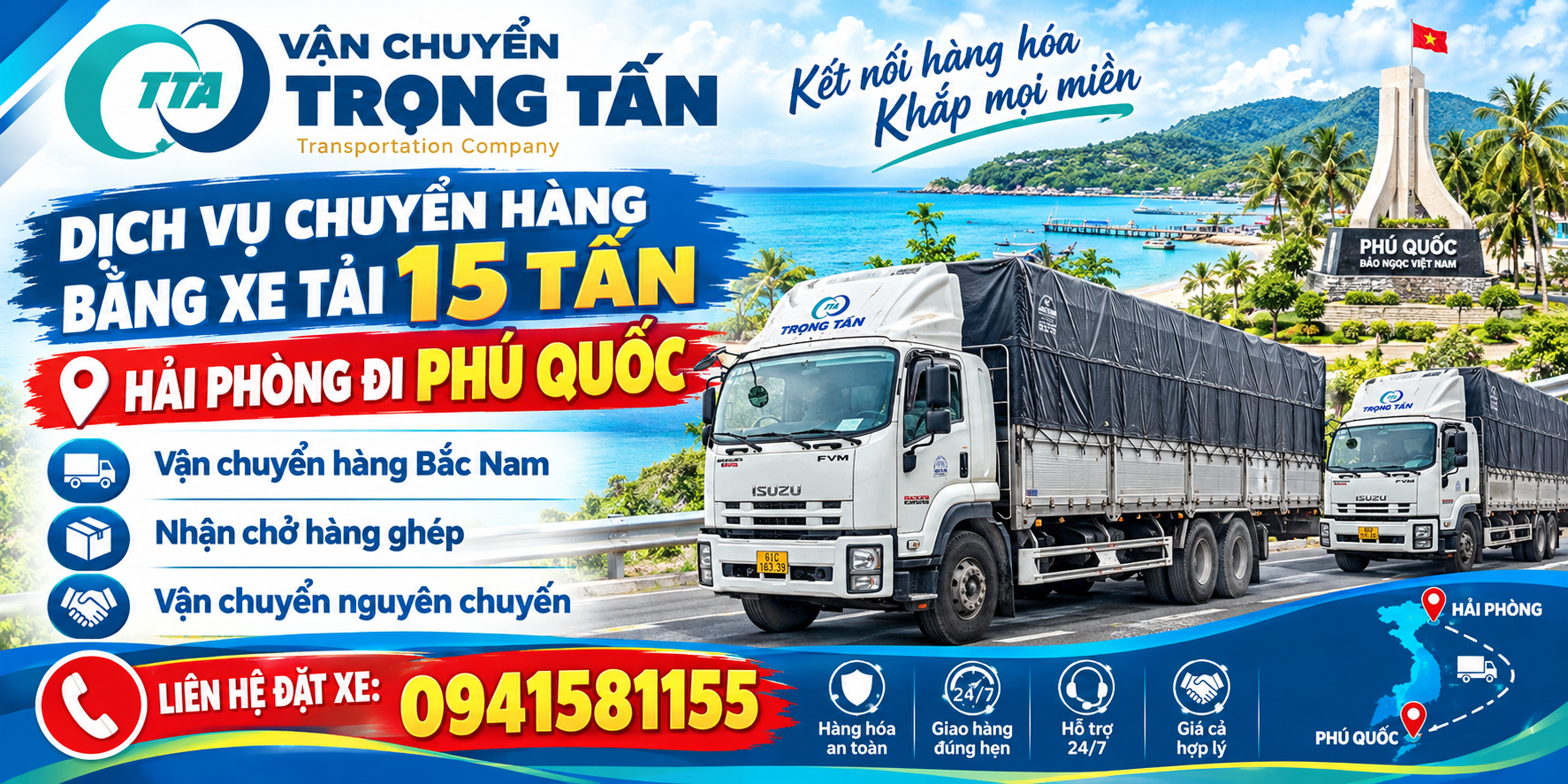 Dịch vụ cho thuê xe 15 tấn chở hàng Hải Phòng đi Phú Quốc chuyên nghiệp đáp ứng vận chuyển thiết bị công trình vật tư xây dựng giao tận nơi an toàn đúng tiến độ Xe-tai-15-tan-cho-hang-tu-Hai-Phong-di-Phu-Quoc-chuyen-nghiep