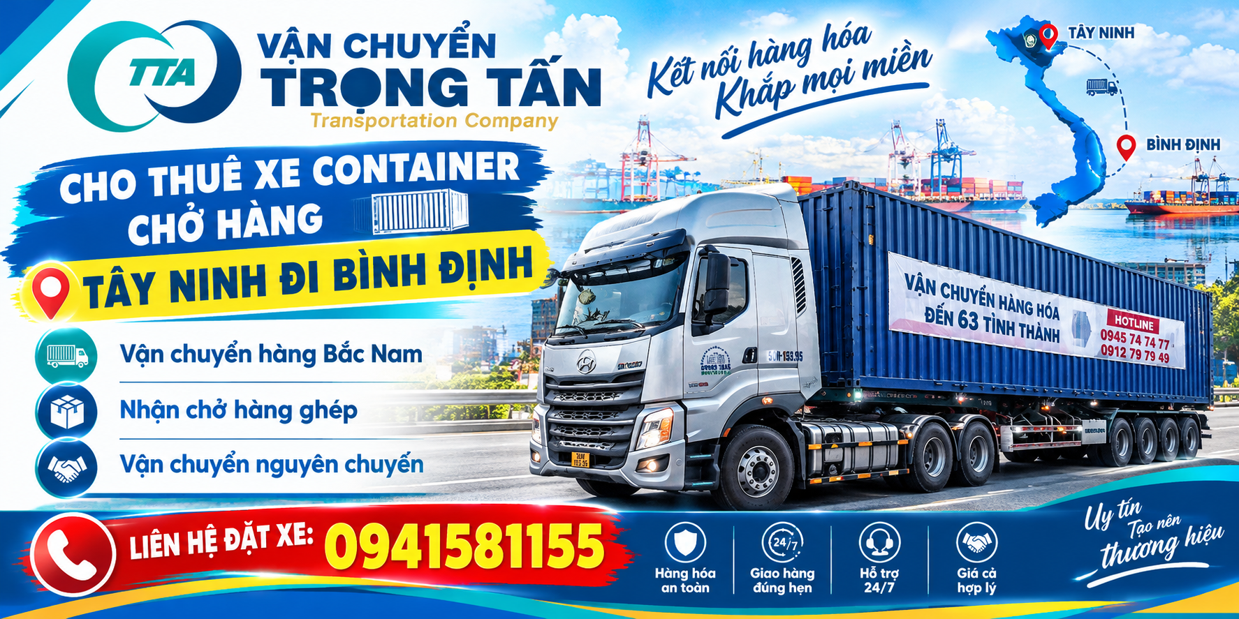Dịch vụ cho thuê xe container chở hàng Tây Ninh đi Bình Định chuyên nghiệp thùng kín 40ft chở nông sản vật tư công trình giao tận nơi an toàn đúng tiến độ cam kết Xe-container-cho-hang-tu-Tay-Ninh-di-Binh-Dinh-giao-tan-noi-an-toan