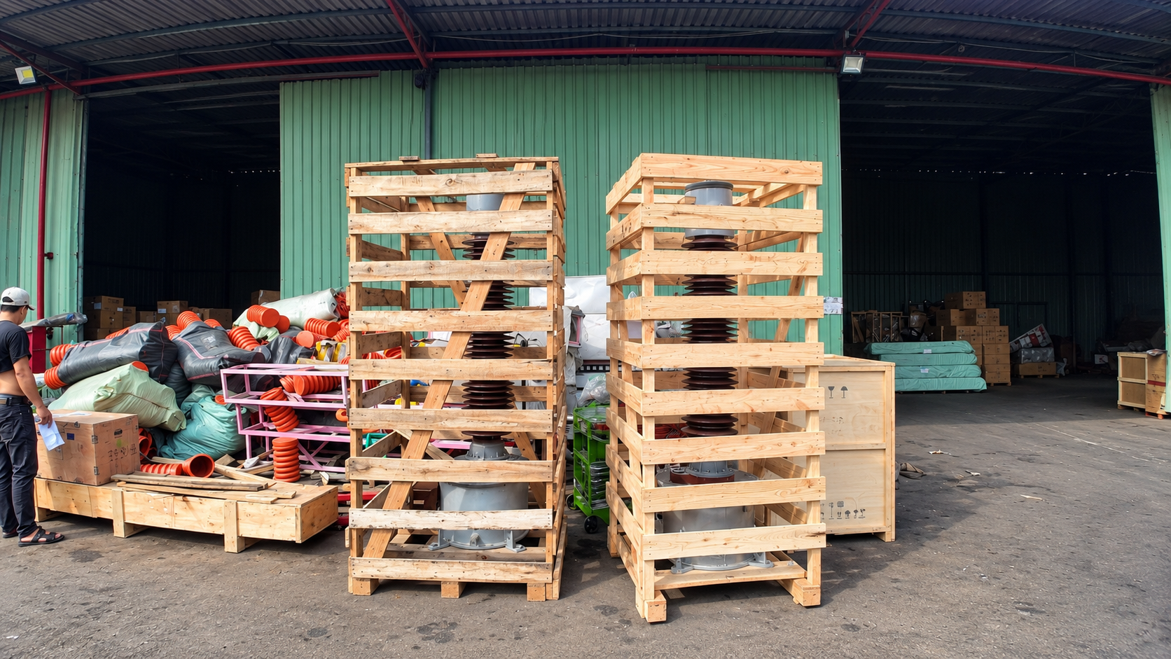 Hàng hóa được đóng kiện cẩn thận, cố định chắc chắn trước khi xếp lên xe, giúp hạn chế va chạm và xê dịch trong quá trình vận chuyển. hang-hoa-duoc-dong-kien-chac-chan-truoc-khi-van-chuyen
